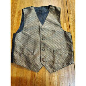 Vintage Thailand vest boys wedding formal gold/blackdiamond boys  (READ MEASURME